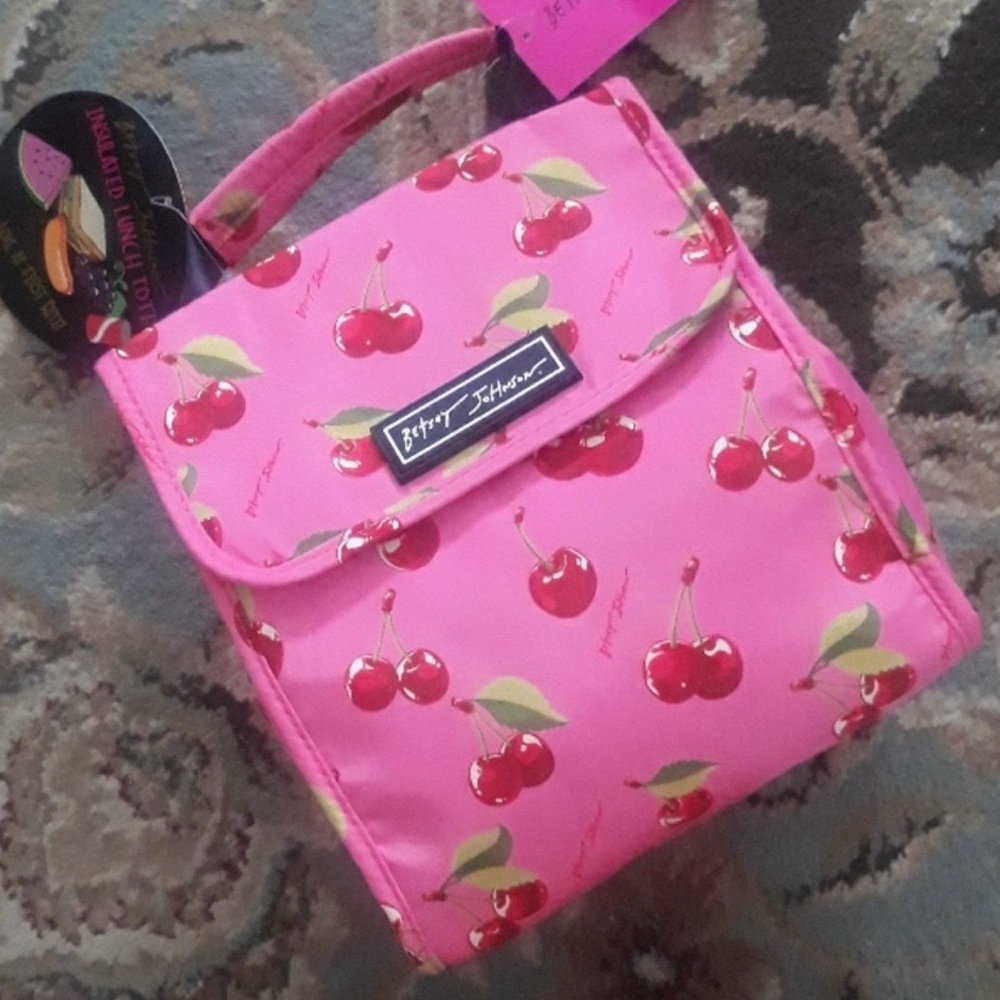 Betsey Johnson Cherry Lunch Tote! - Picture 5 of 8